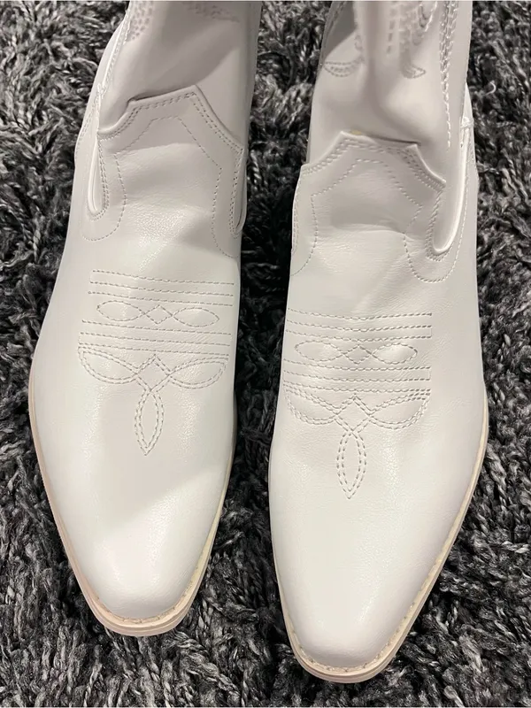 🌸New Iuv White Knee High Cowboy Boots Size 8🌸 - Image 8