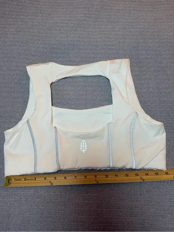 FP Movement by Free People Cream Athletic Bra with Square-Back Detail - Image 5