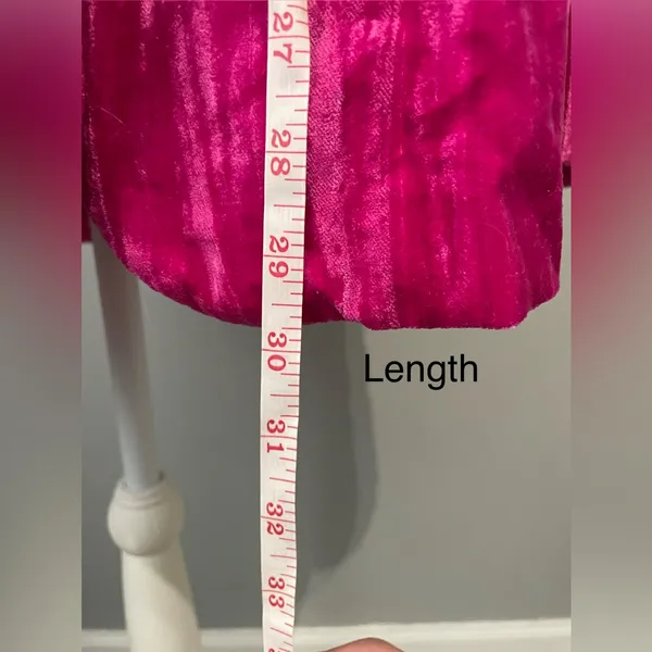 Nasty Gal Fuchsia Crushed Velvet Oversized Blazer - Pink - Image 7