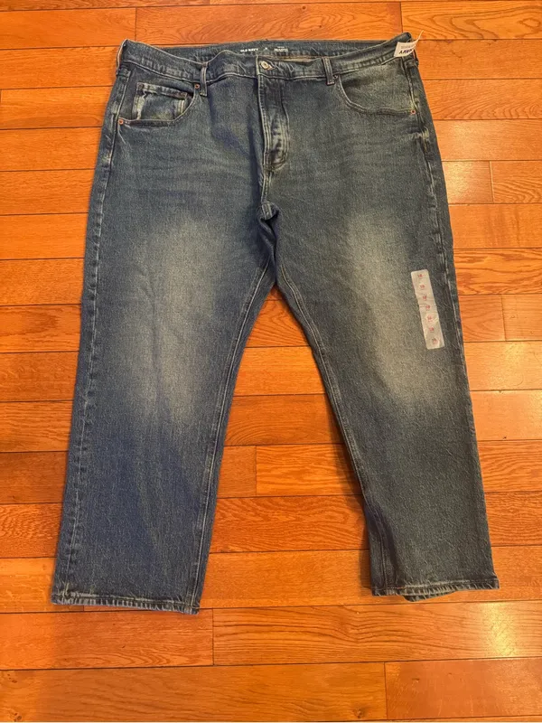 Old Navy Mid‑Rise Slouchy Straight Leg Jeans – Size 18 Petite, NWT - Image 2