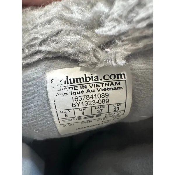 Columbia Women's 5 Youth 3-3.5 Rope Tow III Waterproof Winter Boots Grey Pink - Image 5