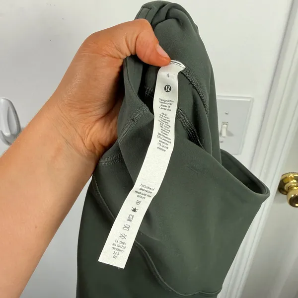Lululemon Groove Nulu High Rise Flared Pant Grey Sage Green 32" Gym Yoga Women 4 - Image 6