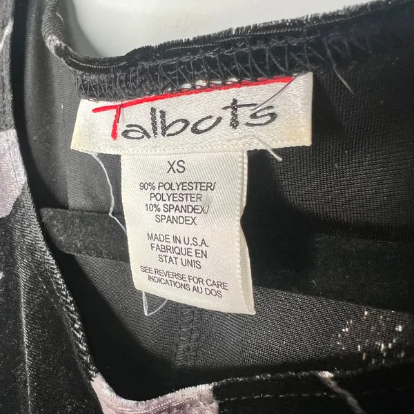 Talbots Vintage 90s Velvet Midi Dress Size XS - Image 3
