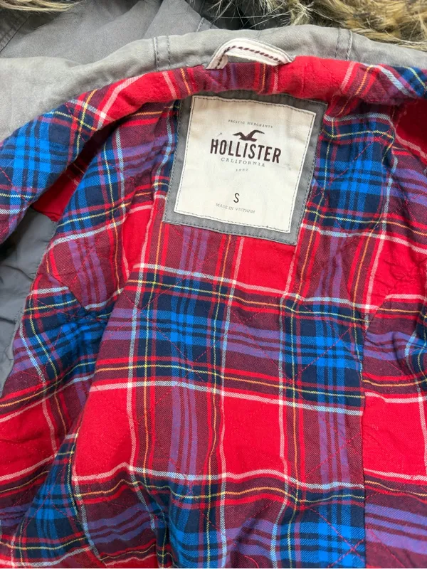 Y2K Hollister Bella Swan Olive Green Fur Trim Hooded Jacket Grail size Small - Image 13