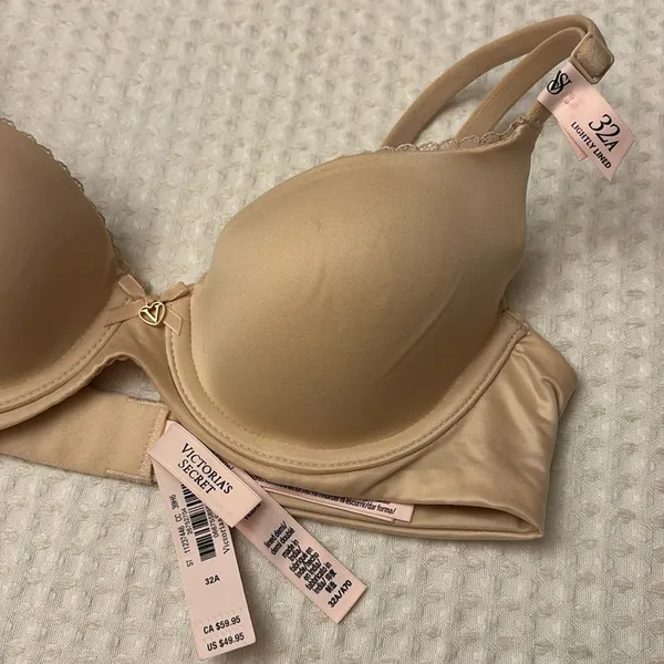 NEW! $50 VICTORIA’S SECRET 32A Lightly Lined Demi Bra BEIGE Padded Underwire - Image 10