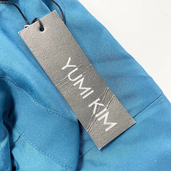 NEW Yumi Kim Womens M High Demand Maxi Dress Ink Blue Halter Top‎ Gown - Image 14