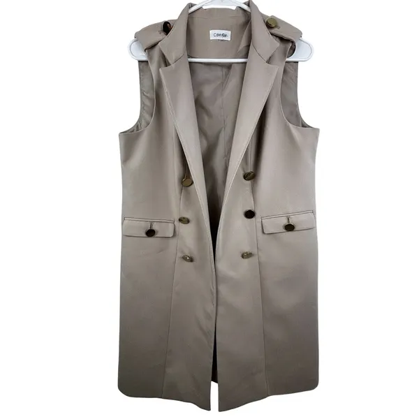 Calvin Klein Cream Jacket Women's Size S Elegant - Image 3
