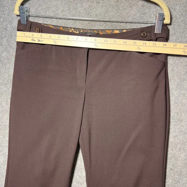 Express Design Studio Editor Brown Bootcut Dress‎ Pants Size 6 Regular Stretch - Image 2