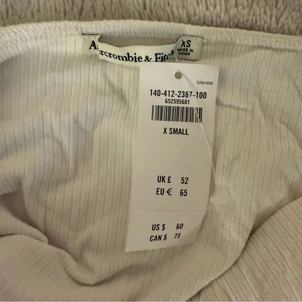 Abercrombie Long Puff Sleeve Mixed Media Top - Image 4