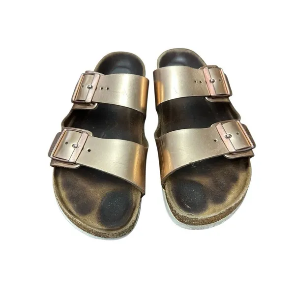 Birkenstock Sandals Flats Metallic Copper Size 41 US10.5 - Image 2