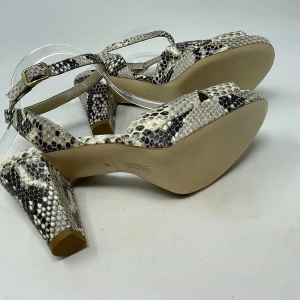 Hobbs London Snake Leather Vivienne‎ Heeled Sandals Size 37 / US 6 - Image 11