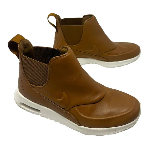 Nike Air Max Thea Mid Leather Tan Slip-On Sneakers Size 6.5 - Image 5