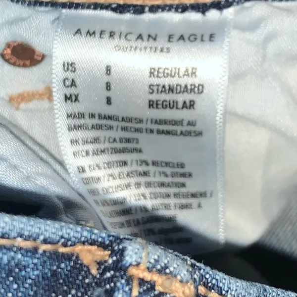 American Eagle Outfitters Low Rise Flare Stretch Jeans w Side Pockets Women’s 8 - Image 6