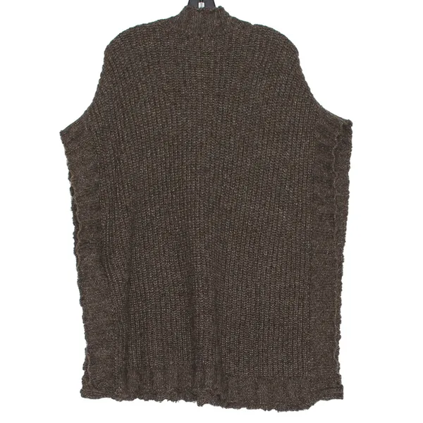 NWT Aerie Preppy Sweater Vest Oversized Chunky Brown L/XL Dark Academia Cozy - Image 2