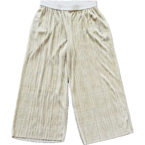 Anthropologie Gilded‎ Culottes Elevenses Women's Pants Palazzo Wide Leg M Gold - Image 6