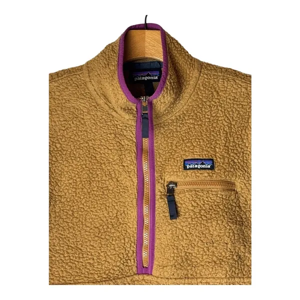 Patagonia Sweatshirt Women XS Brown Retro Pile Fleece Pullover Gorpcore Outdoor‎ - Image 4