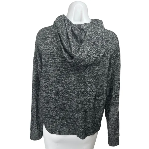 Gap Women's Black Heather Long Sleeve Pullover Hooded Hoodie Sweat Shirt Top S - Image 2