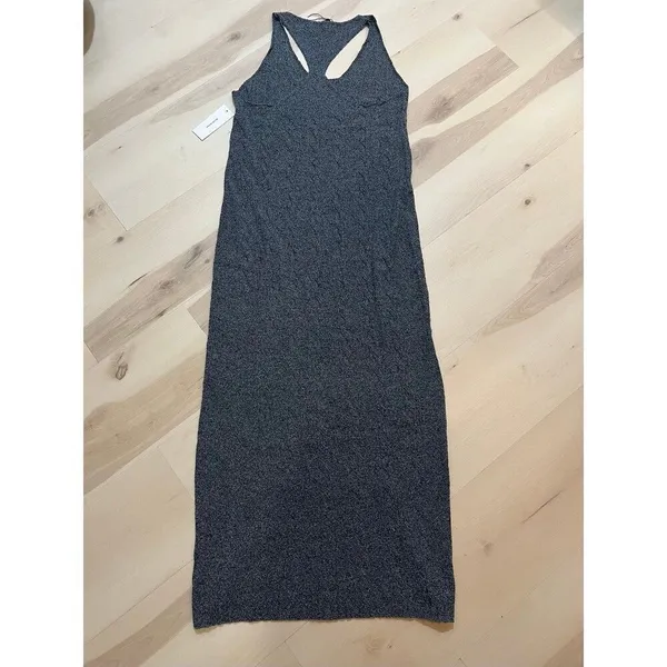 Anthropologie NWT Rumored Women Medium Smoke Heather Lakeville Knit Maxi Dress - Image 8