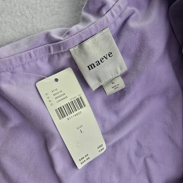 Maeve‎ Anthropologie -1635 NWT Lavender Ruffle One Shoulder Top Lavander Large - Image 5