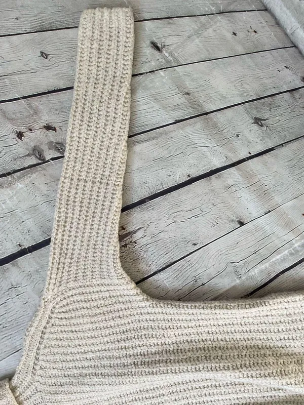 Beige High Neck Longline Sweater - Image 6