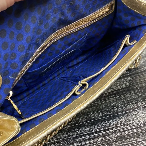 Rebecca Minkoff Gold Quilted Chain Shoulder Handbag - Image 7
