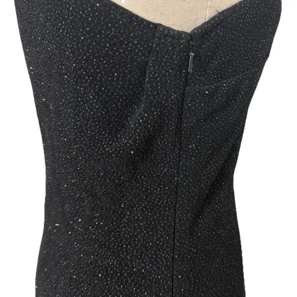 Vintage Jessica McClintock Black Asymmetrical One Shoulder Cocktail Dress - Image 5