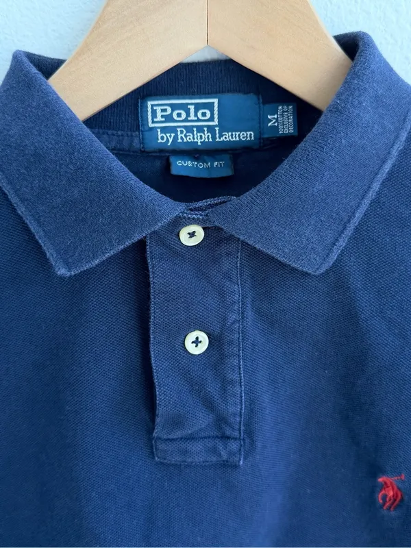 Navy Polo Ralph Lauren Cropped Polo - Image 2