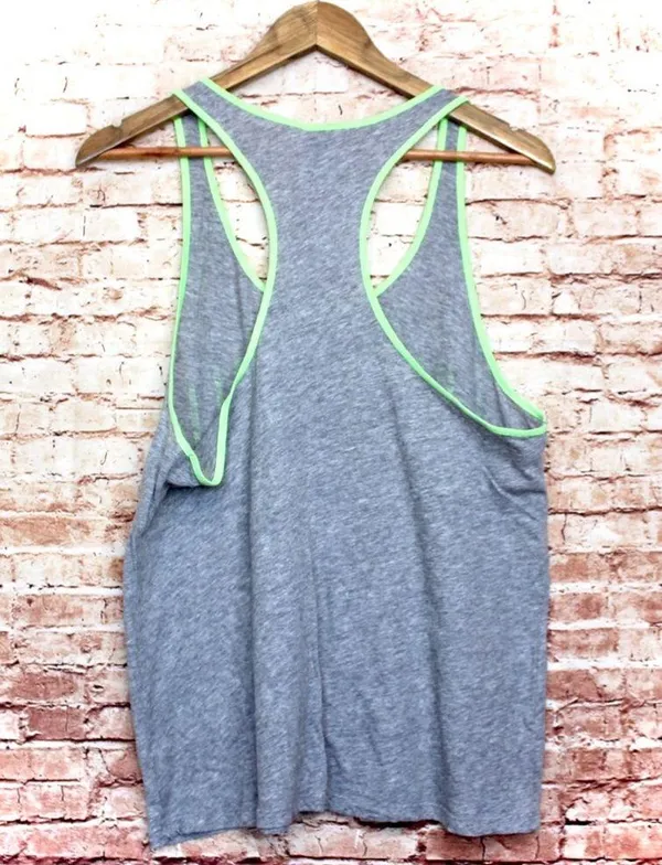 Victoria's Secret Pink | Gray/Green Racerback Tank - Image 4