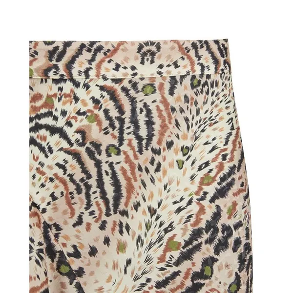 Womens Size 6 ALLSAINTS Raya Arietta Animal Print Ruffled Midi Maxi Skirt - Image 3