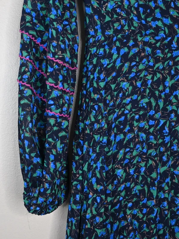 Anthropologie Skies Are Blue Women's XS V-Neck Long Sleeve Lined Midi Dress - Image 6