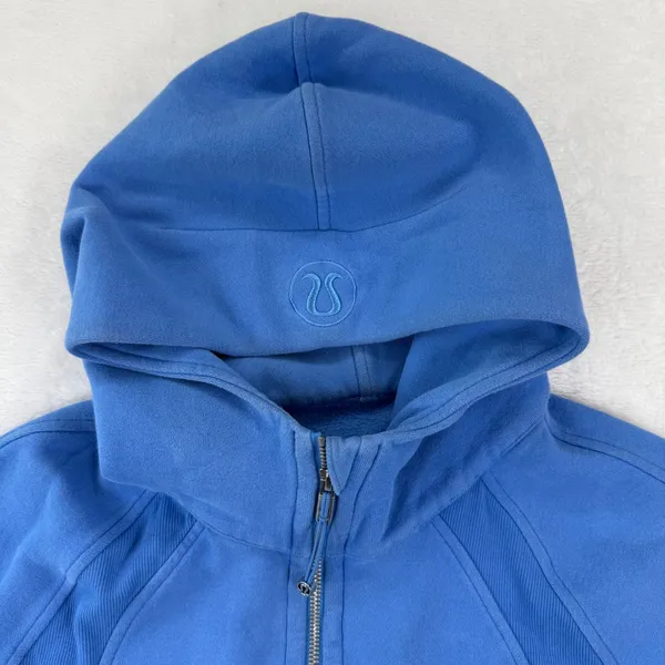 Lululemon Scuba Oversized Full Zip Hoodie Blue Women M/L‎ Fleece Jacket - Image 9