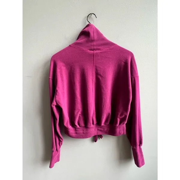 Sweaty Betty Melody Luxe Fleece Sweatshirt in Amaranth Pink Size Small 6 - Image 6