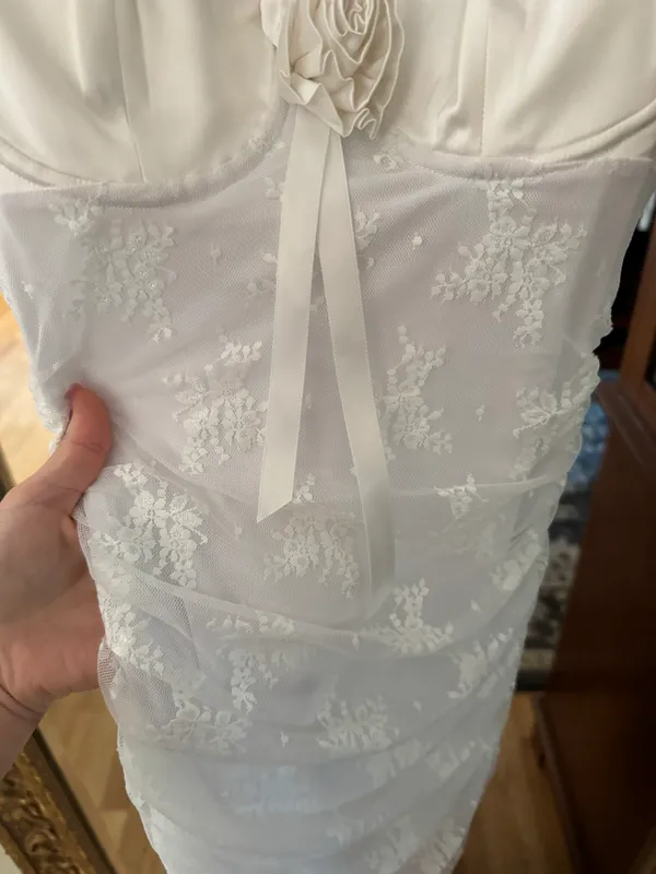 Majorelle White Lace Gown Xxs - Image 7