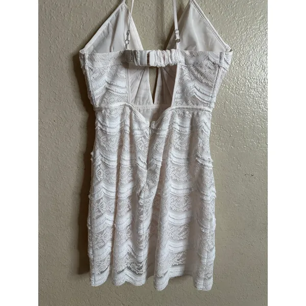 For Love and Lemons Mimi Mini Dress White Lace Bustier Womans S - Image 10