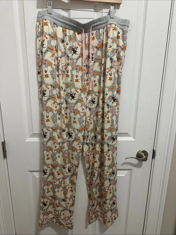 Disney Mickey Ghost Halloween Pajama Bottoms Lounge with Drawstring 🎃 👻 - Image 2