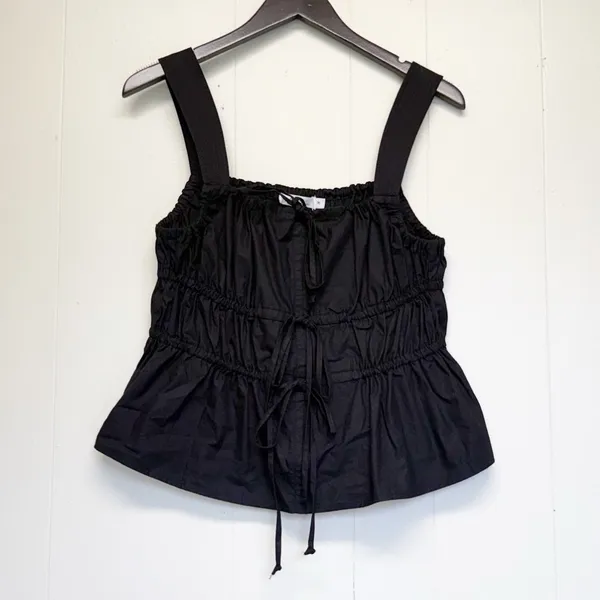 NWT SALTED HOUSES Boutique Black Sleeveless Bow Tie Top Medium - Image 4