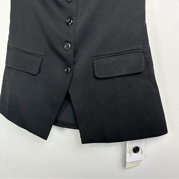 NWT Commense Button Down Tube Top Sz Medium Black - Image 8