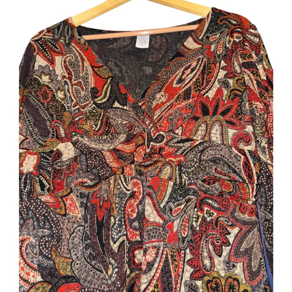 Vintage‎ Y2k Vol 1 Babydoll Top Women's XL 3/4 Sleeve Hippie Boho Fairy Grunge - Image 2