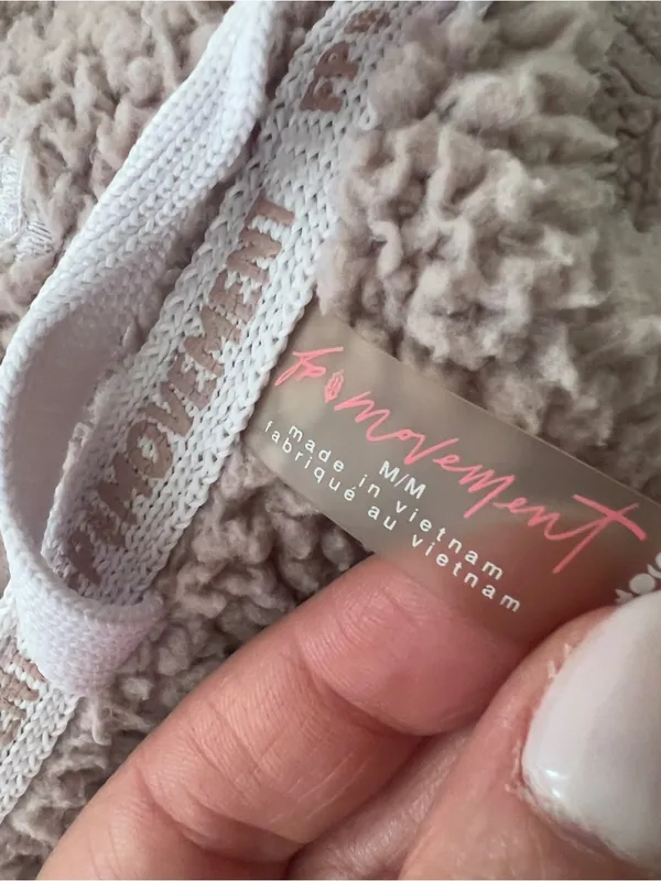 Free People Mountain High 1/2 Zip Fleece Pullover in Neutral Mauve - Image 9