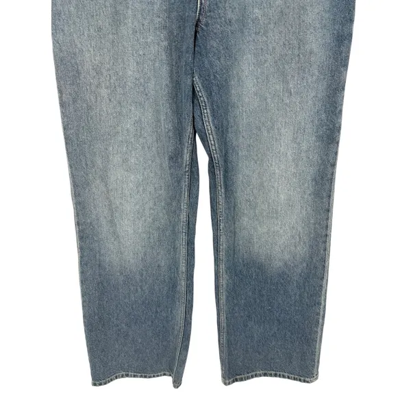 Free People Women's Tinsley Baggy High‎ Rise Jeans Hazey Blue Denim Size 31 Boho - Image 10