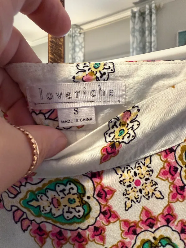 Love Riche NWOT Beautiful Print Faux Wrap Maxi Skirt with Lining - Image 3
