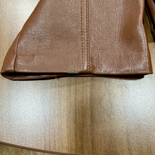 Aritzia Wilfred Rebel Vegan Leather Pants - High Rise Straight Leg Brown Size 2 - Image 8