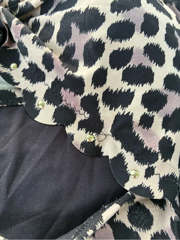 kate spade Leopard Print One-Piece Swimsuit in Black and Cream - Image 6