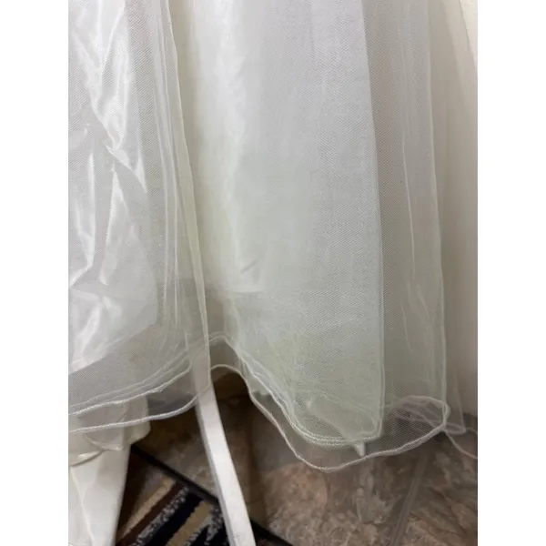 Vintage 80s Prom Dress | Emerald Green Velvet & White Tulle Ball Gown | flaws - Image 4