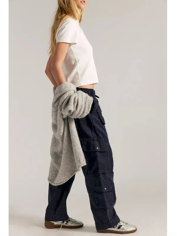 Free People Tahiti Cargo Pant in Black - Image 3