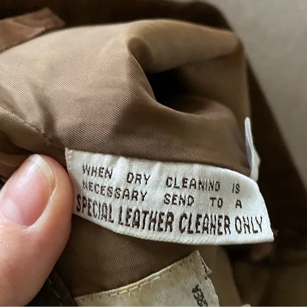 Brown Genuine Leather Midi Skirt High Waist Straight Size 9 Vintage - Image 11