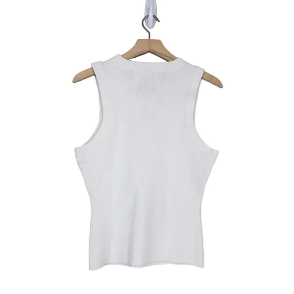 Pistola Womens L Nella Cashmere Blend Cutout Tank in White NEW - Image 3