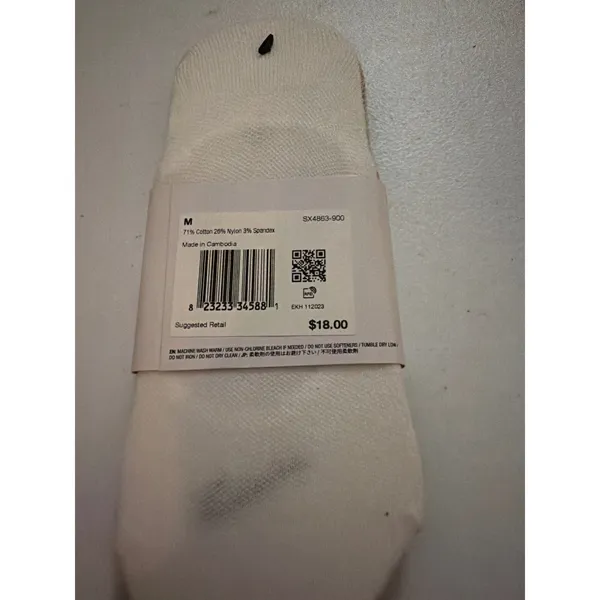 Nike Everyday Lightweight Footie Dri-FIT Socks 3 Pair Pack‎ Black SX4863-900 M - Image 2