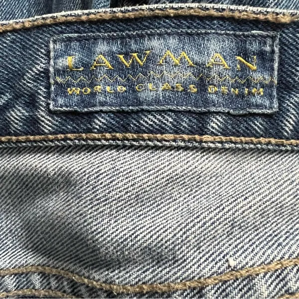 Vintage LAWMAN Women’s High Rise 5 Button Fly Tapered Leg Denim Jean Size 8 EUC. - Image 3