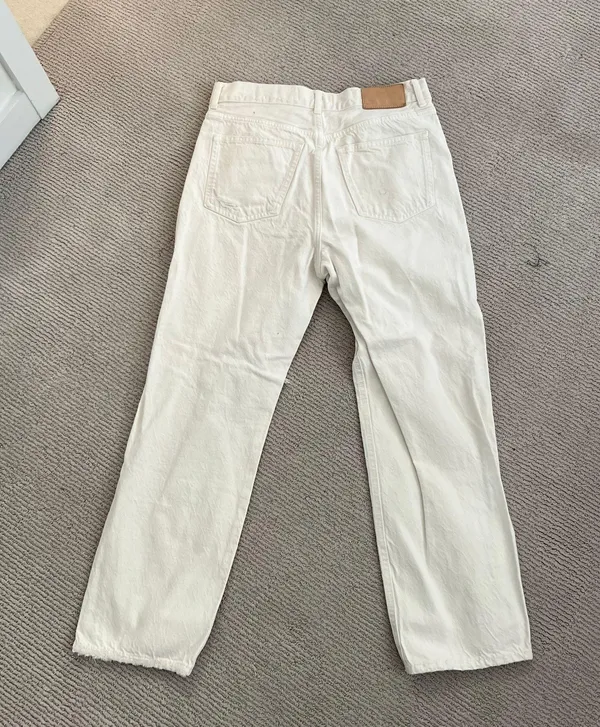 Women’s Z1975 Ripped Mom Fit Jeans White - Image 6